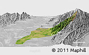 Satellite Panoramic Map of Agustin Codazzi, lighten, desaturated