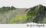 Satellite Panoramic Map of Agustin Codazzi, semi-desaturated