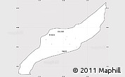 Silver Style Simple Map of Agustin Codazzi, cropped outside