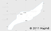 Silver Style Simple Map of Agustin Codazzi, single color outside