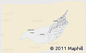 Classic Style 3D Map of Becerril, single color outside