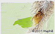 Physical 3D Map of Becerril, lighten