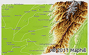 Physical 3D Map of Becerril