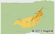 Savanna Style 3D Map of Becerril, single color outside