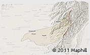 Shaded Relief 3D Map of Becerril, lighten