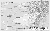 Silver Style 3D Map of Becerril
