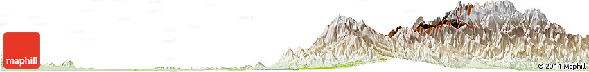 Physical Horizon Map of Becerril, lighten