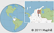 Savanna Style Location Map of Becerril, highlighted country, highlighted parent region