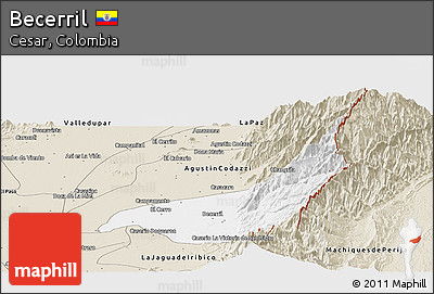 Classic Style Panoramic Map of Becerril