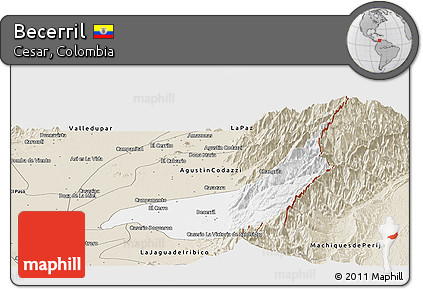 Classic Style Panoramic Map of Becerril