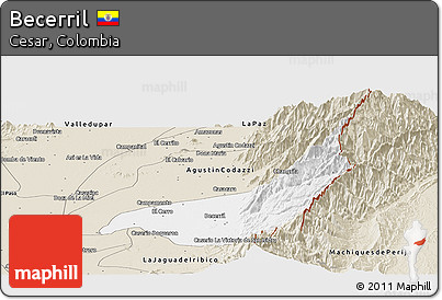 Classic Style Panoramic Map of Becerril