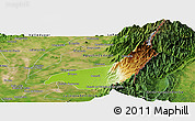 Physical Panoramic Map of Becerril, satellite outside