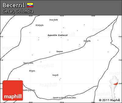 Blank Simple Map of Becerril