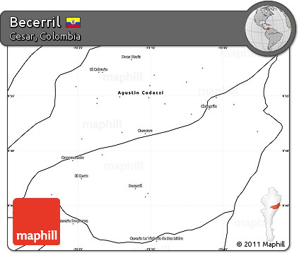 Blank Simple Map of Becerril