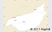 Classic Style Simple Map of Becerril, single color outside