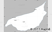 Gray Simple Map of Becerril, single color outside