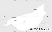 Silver Style Simple Map of Becerril, single color outside