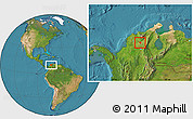 Satellite Location Map of Bosconia