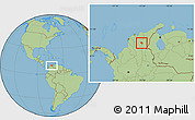 Savanna Style Location Map of Bosconia