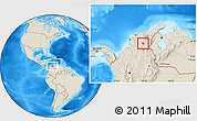 Shaded Relief Location Map of Bosconia