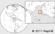 Blank Location Map of Gamarra, highlighted country