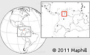 Blank Location Map of Gamarra, highlighted parent region, within the entire country