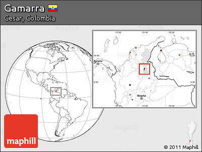 Blank Location Map of Gamarra, highlighted parent region