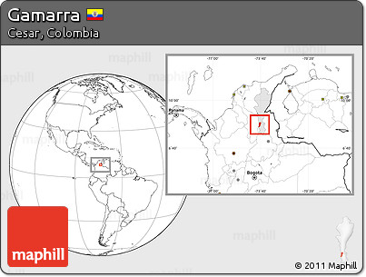 Blank Location Map of Gamarra, highlighted parent region