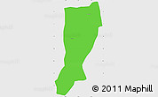 Political Simple Map of Gamarra, single color outside