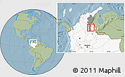 Savanna Style Location Map of Gonzalez, highlighted country, highlighted parent region, hill shading