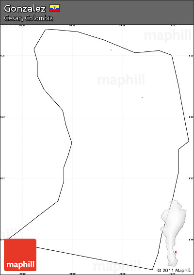 Blank Simple Map of Gonzalez, cropped outside
