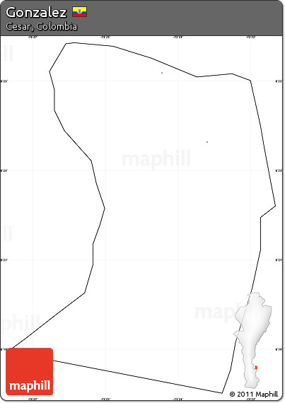 Blank Simple Map of Gonzalez, cropped outside