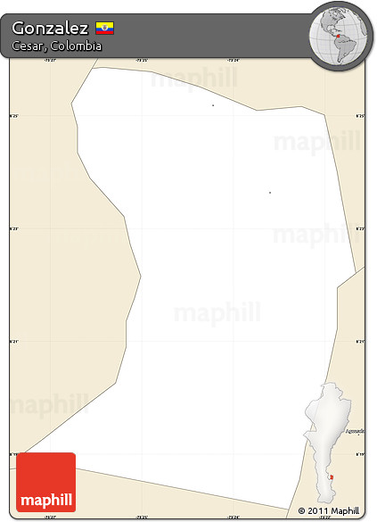 Classic Style Simple Map of Gonzalez