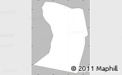 Gray Simple Map of Gonzalez, single color outside