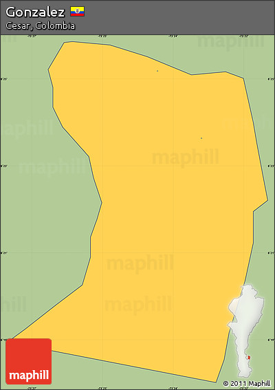 Savanna Style Simple Map of Gonzalez, cropped outside