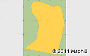 Savanna Style Simple Map of Gonzalez, single color outside