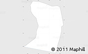 Silver Style Simple Map of Gonzalez, single color outside