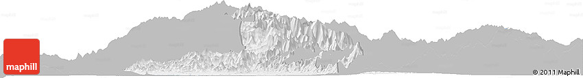 Gray Horizon Map of Cesar, single color outside