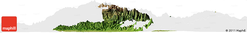 Satellite Horizon Map of Cesar, single color outside