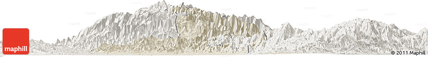 Shaded Relief Horizon Map of Cesar, lighten