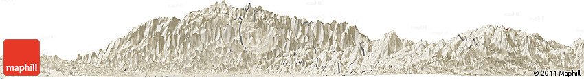 Shaded Relief Horizon Map of Cesar