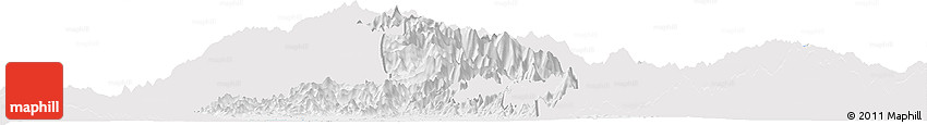 Silver Style Horizon Map of Cesar, single color outside