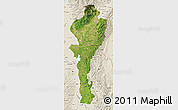 Satellite Map of Cesar, shaded relief outside