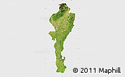 Satellite Map of Cesar, single color outside