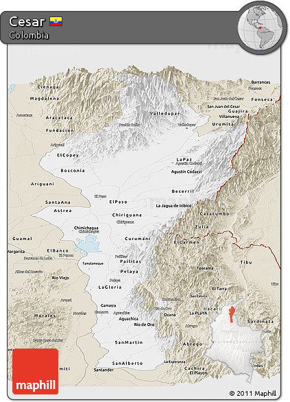 Classic Style Panoramic Map of Cesar
