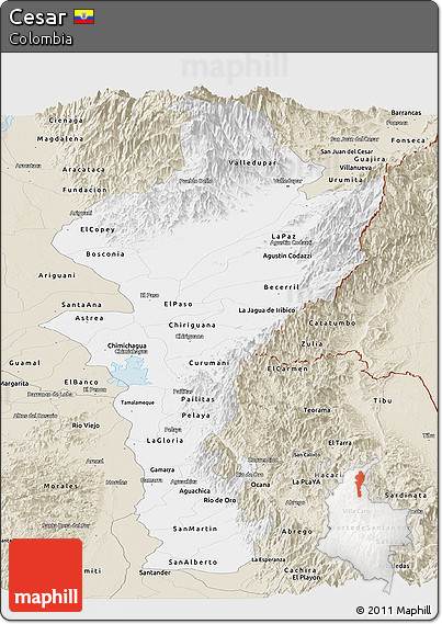 Classic Style Panoramic Map of Cesar