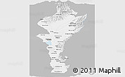 Gray Panoramic Map of Cesar, single color outside