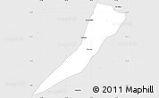 Silver Style Simple Map of San Diego