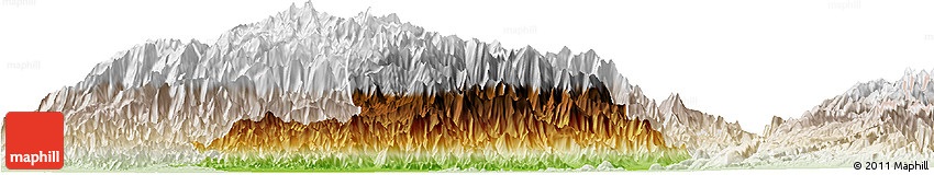 Physical Horizon Map of Valledupar, lighten