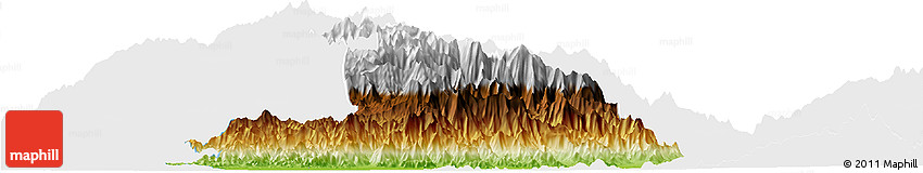 Physical Horizon Map of Valledupar, single color outside